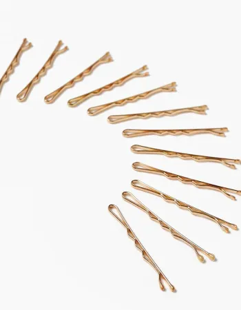12-Pack Hair Pins for Babies and Girls, Gold