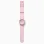 Striped Watch for Girls, Pink/White