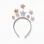 Headband with Stars and Glitter for Girls, Silver