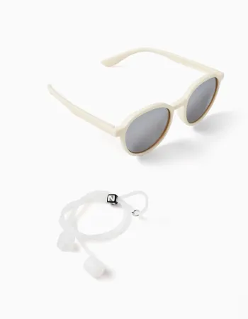 Sunglasses with Level 3 UV Protection for Girls 3-5y, White