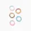 Pack of 5 Hair Elastics for Baby and Girl, Multicolour