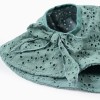 Broderie Anglaise Hat with Bow for Baby Girls, Green