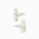 Pack of 2 Hair Clips with Fabric Dobby Bow for Babies and Girls, White