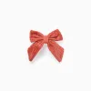 Hair Clip with Corduroy Bow for Babies and Girls, Terracotta