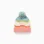 Knitted beanie with jacquard and pompon for girls, multicolour