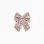 Hair Clip with Floral Bow for Babies and Girls, White/Pink