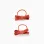 Pack of 2 Hair Clips with Bow for Babies and Girls, Terracotta
