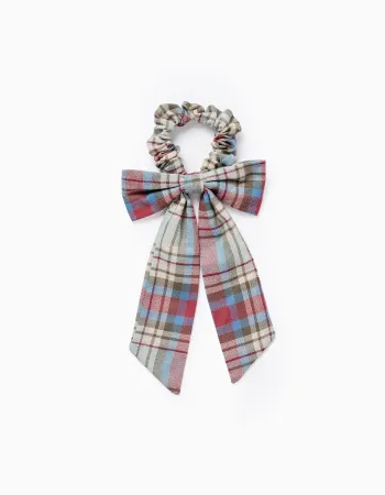Checked Scrunchie with Bow for Babies and Girls 'B&S' , Multicolour