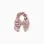 Floral Scrunchie with Bow for Babies and Girls, White/Pink