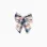 Hair slide with checked bow 'B&S' for babies and girls, multicolour