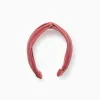 Velour Headband with Knot for Babies and Girls, Pink