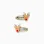 Pack of 2 Glitter Christmas Hair Pins for Babies and Girls 'Reindeer', Gold