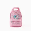 Backpack with Stitch and Angel print for girls, pink