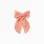 Hair slide with bow in broderie anglaise for babies and girls, orange