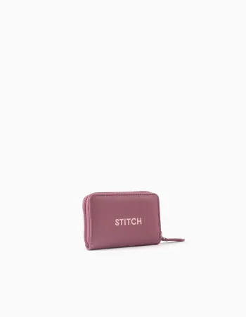 Wallet with Stitch print for girls, pink