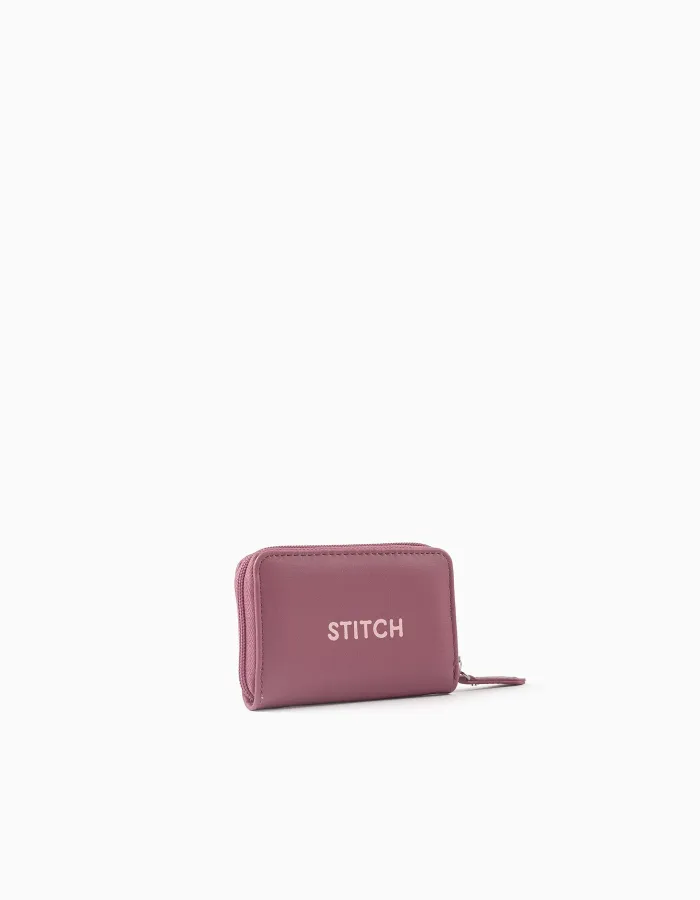 Wallet with Stitch print for girls, pink