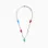 Beaded necklace with fish-shaped pendant for girls, multicolour