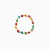 Bracelet with floral beads for girls, multicolour