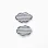 Pack of 2 striped oval barrette hair clips for girls, blue/white