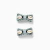Pack of 2 hair clips with cowrie shells for babies and girls, green