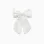Hair slide with bow in broderie anglaise for babies and girls, white
