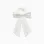 Scrunchie with bow in broderie anglaise for babies and girls, white