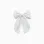 Hair slide with striped bow B&S for girls, white/blue/yellow