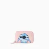 Wallet with Stitch and Angel print for girls, light pink
