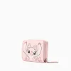 Wallet with Stitch and Angel print for girls, light pink