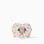 Heart-shaped crossbody bag with Minnie print for girls, light beige
