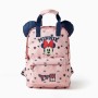 Backpack with Minnie prints and 3D ears for baby girls, light pink