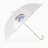 Automatic umbrella with Stitch print for girls, transparent/pink