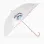 Automatic umbrella with Stitch print for girls, transparent/pink