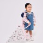 Automatic umbrella with Minnie print for babies and girls, transparent