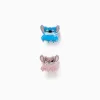 Pack of 2 mini claw clips with Stitch for babies and girls, blue/pink