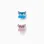 Pack of 2 mini claw clips with Stitch for babies and girls, blue/pink