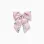 Hair slide with bow and Stitch print for babies and girls, light pink