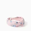 Alice band with Stitch and Angel print for girls, light pink