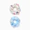 Pack of 2 scrunchies Carolina Celas x Zippy for girls, white/blue