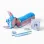Stitch plush pencil case with material for children, blue