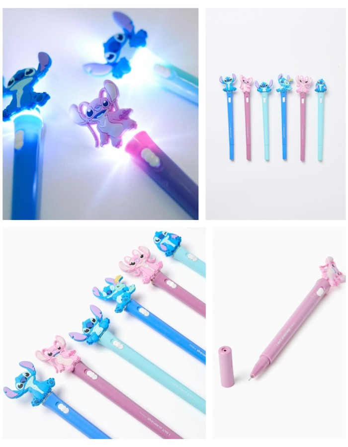 Flashlight Pen with Stitch for Children, Blue/Purple Assorted