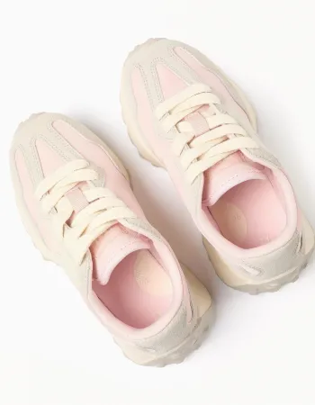 Trainers with laces Superlight Runner for girls, pink/beige