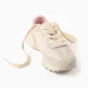 Trainers with laces Superlight Runner for girls, pink/beige