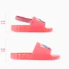 Slides with Stitch print for babies and girls, pink