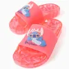 Slides with Stitch print for babies and girls, pink