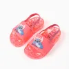 Slides with Stitch print for babies and girls, pink