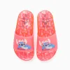 Slides with Stitch print for babies and girls, pink