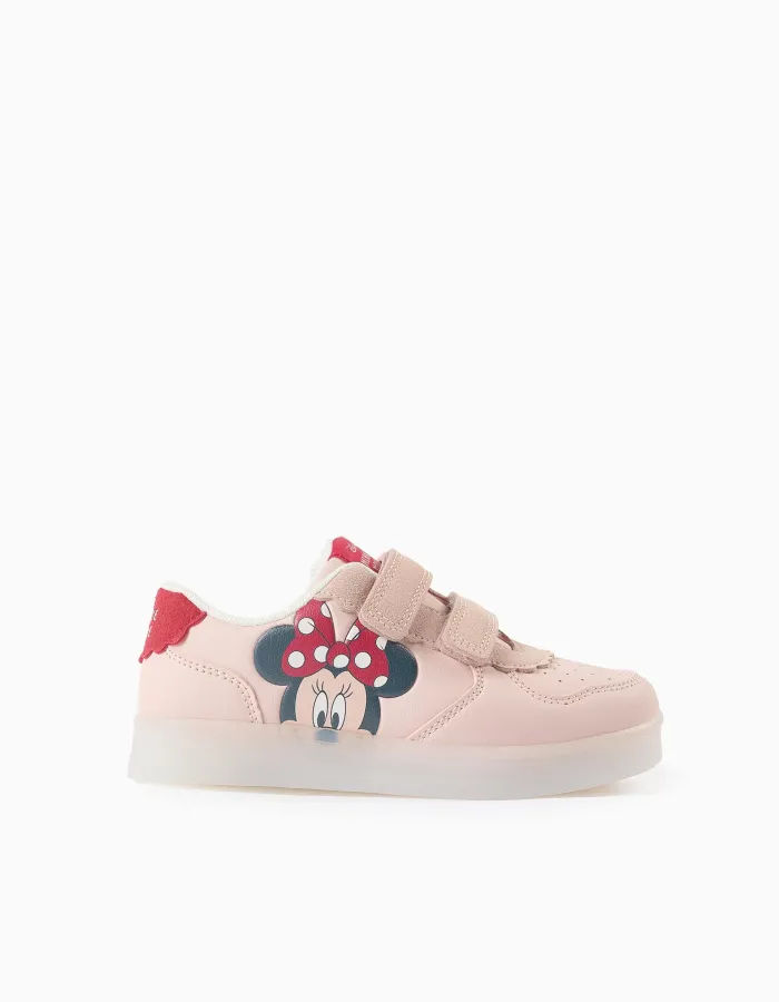 Light-up combined trainers with Minnie for girls, pink