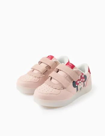 Light-up combined trainers with Minnie for girls, pink