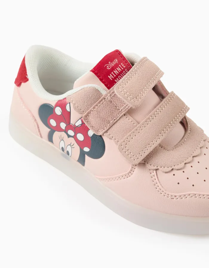 Light-up combined trainers with Minnie for girls, pink